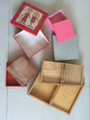 06 caixas de madeira para artesanato
