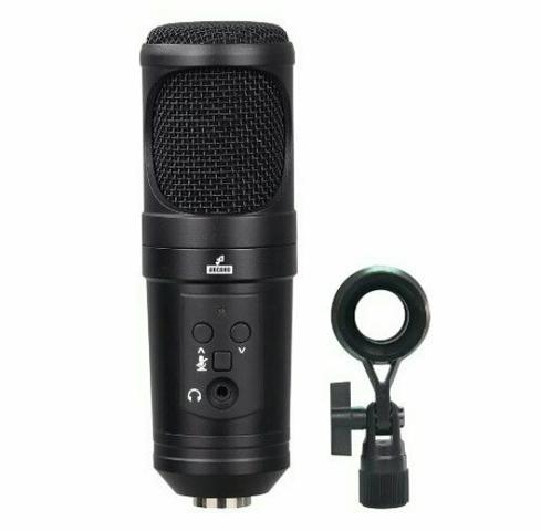 ARCANO Microfone para estúdio AR-U200-USB completo com cabo