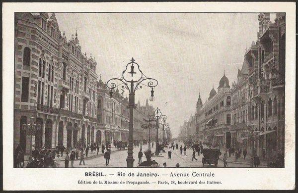 Rio de Janeiro - Avenue Centrale - Cartão Postal antigo