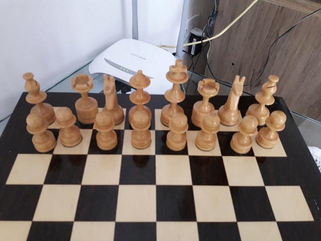 Jogo de xadrez Madeira.