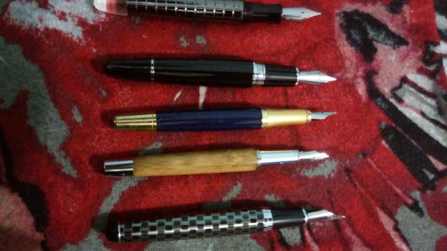 7 canetas tinteiro diversas