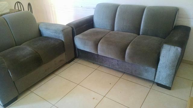 Sofa camurça 2 e 3 lugares