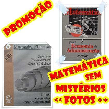02 Livros Matemática: Fundamentos de Matemática Elem. vol