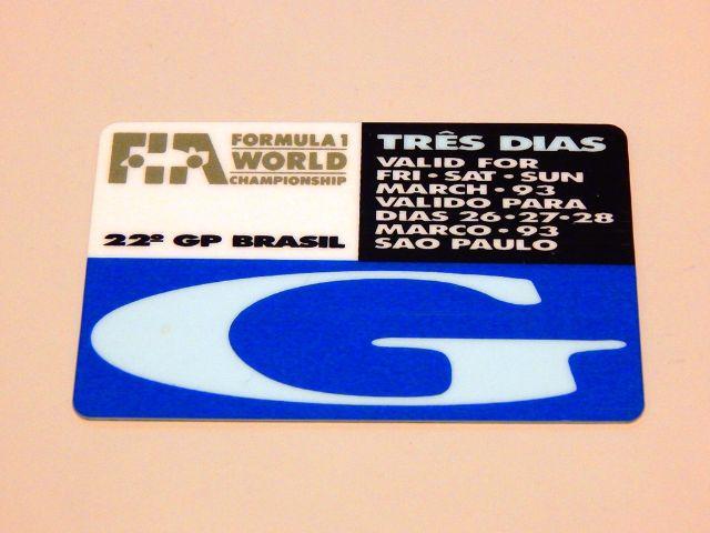 Ingresso da última vitória de Ayrton Senna no Brasil