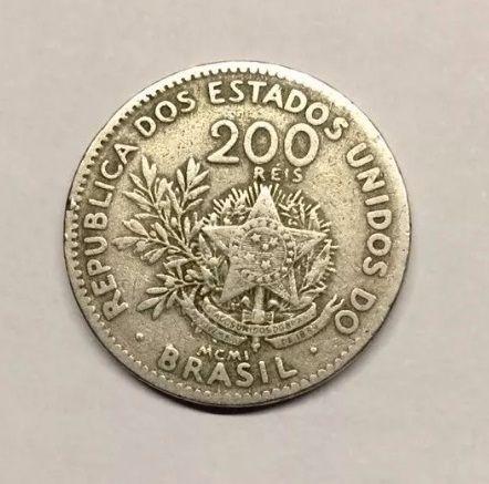 Moeda Republica Dos Estados Unidos Do Brasil - 200 Réis