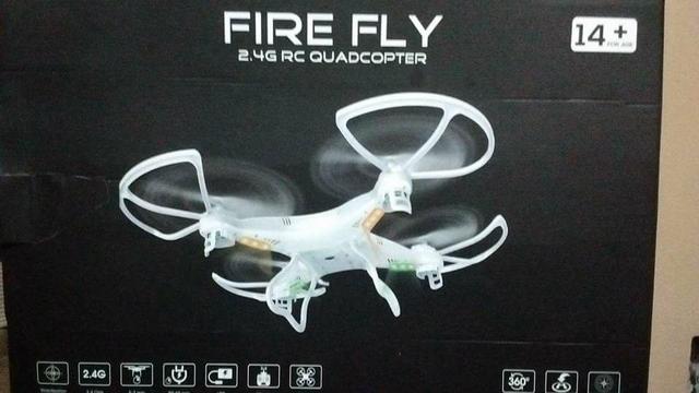 Drone quadricoptero RC X fire fly com Leds
