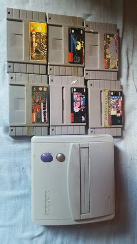 Super Nintendo com jogos