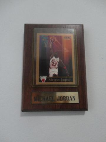 Card da NBA do Michael Jordan + Moldura Para Pendurar na