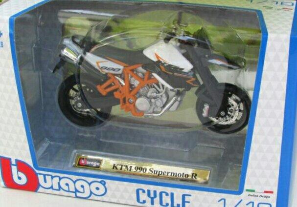 Miniatura de moto KTM 990 SUPERMOTO R Bburago escala 1/18