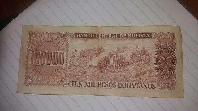 1 nota de cien mil pesos bolivianos