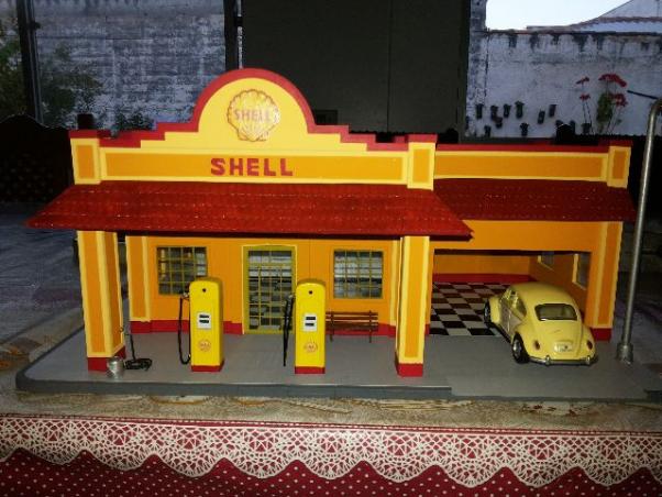 Diorama de antigo Posto Shell