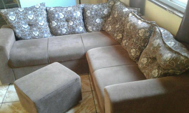 Conj sofá em L novo apenas 6 meses de uso lindo