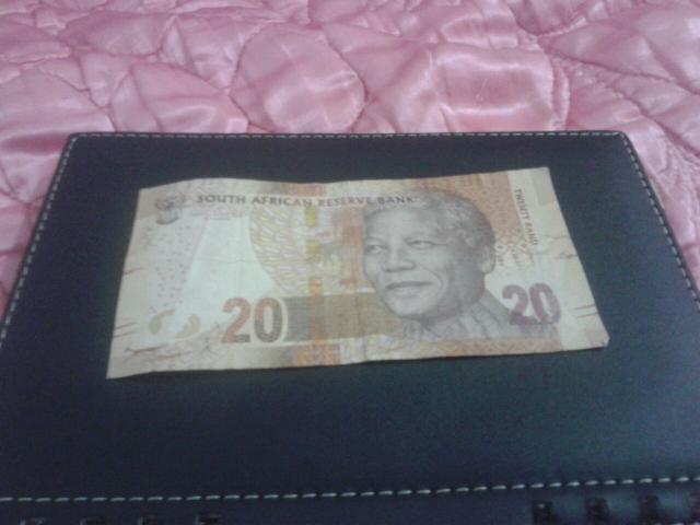 Nota de dinheiro da africa 20 twenty rand