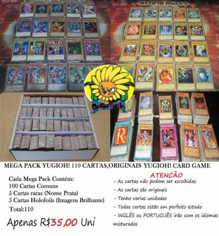 Mega pack yugioh 110 cartas,originais Yu-Gi-Oh Card Game