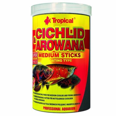Ração Tropical Cichlid & Arowana Medium Sticks 90g