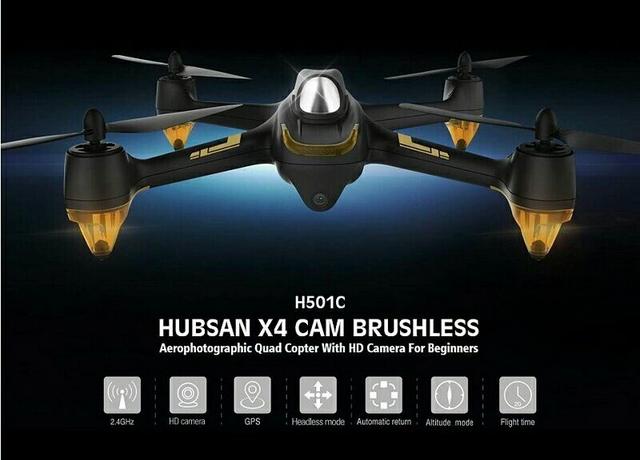 Drone hubsan 501c c/ gps camera hd  retorno automatico