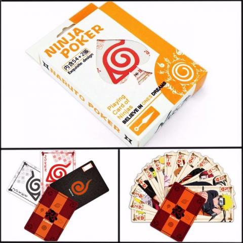 Baralho Naruto Uzumaki Poker Truco Cartas Jogos Anime Buraco