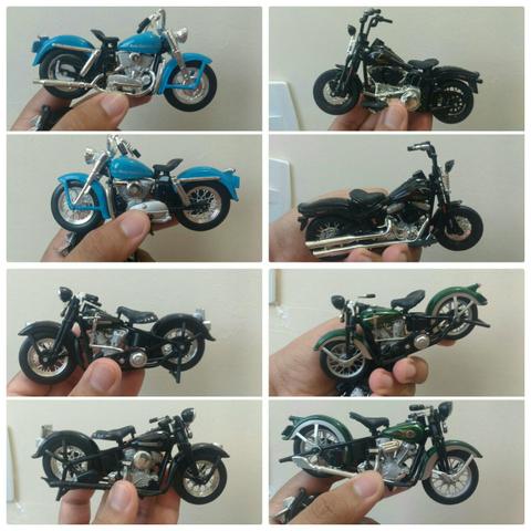 Motos Harley davidson miniatura para colecionadores
