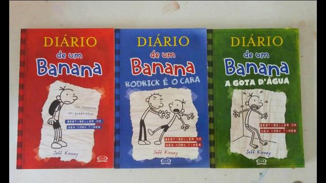 3 Livros Diário de um Banana
