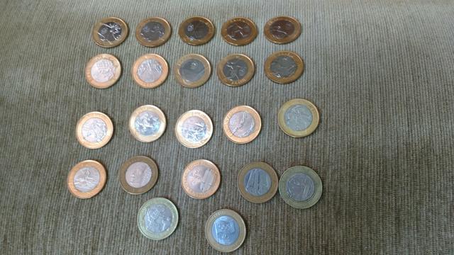 Coleção completa de moedas de 1 real