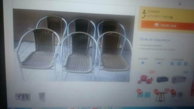 Cadeiras de alumínio