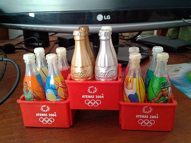 Mini Garrafinhas da Coca-Cola Olimpíadas Athenas 