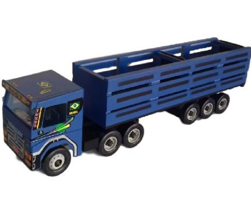 Brinquedo - Carreta Scania Azul Boiadero (Frete Gratis)