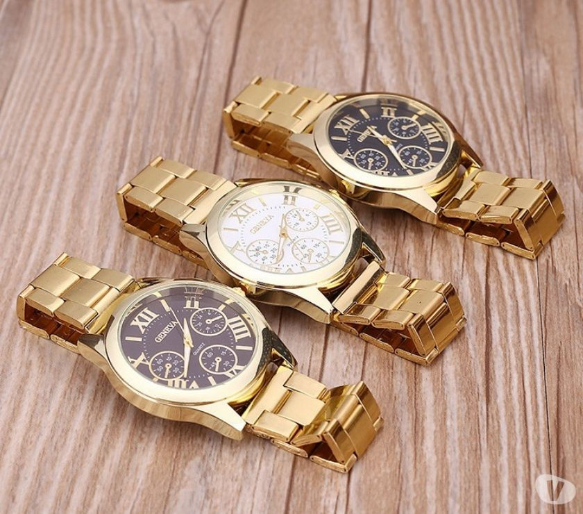 Bazar MT - Relógio Feminino Dourado Ouro Social