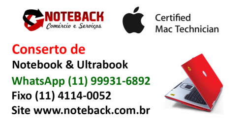 Assistência Técnica de Notebook Ultrabook todas as marcas