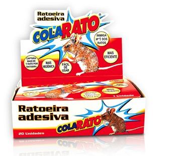 Cola Pega Rato - Ratoeira Adesiva - Caixa Com 20 Unidades