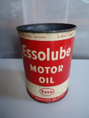 Lata Óleo Esso Lube Motor Oil-anos 50