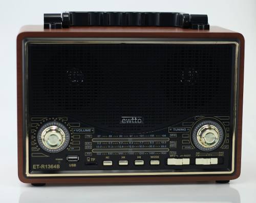 Rádio Retro Vintage Usb Bluetooth Am Fm Sw Bateria Interna