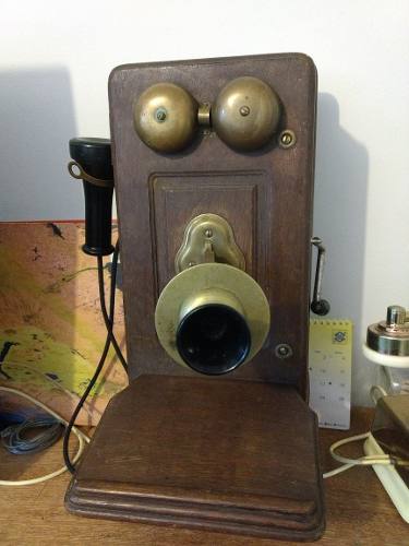 Raridade!!!! Telefone Antigo Madeira Anos Funcionando!!