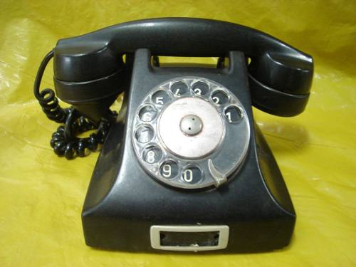 Telefone Antigo De Mesa - De Baquelite - Ericson - Preto