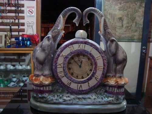 Relógio De Mesa Antigo Elefantes Circo
