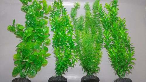 Plantas Artificiais Aquários Green Kit 4 Un.  Cm
