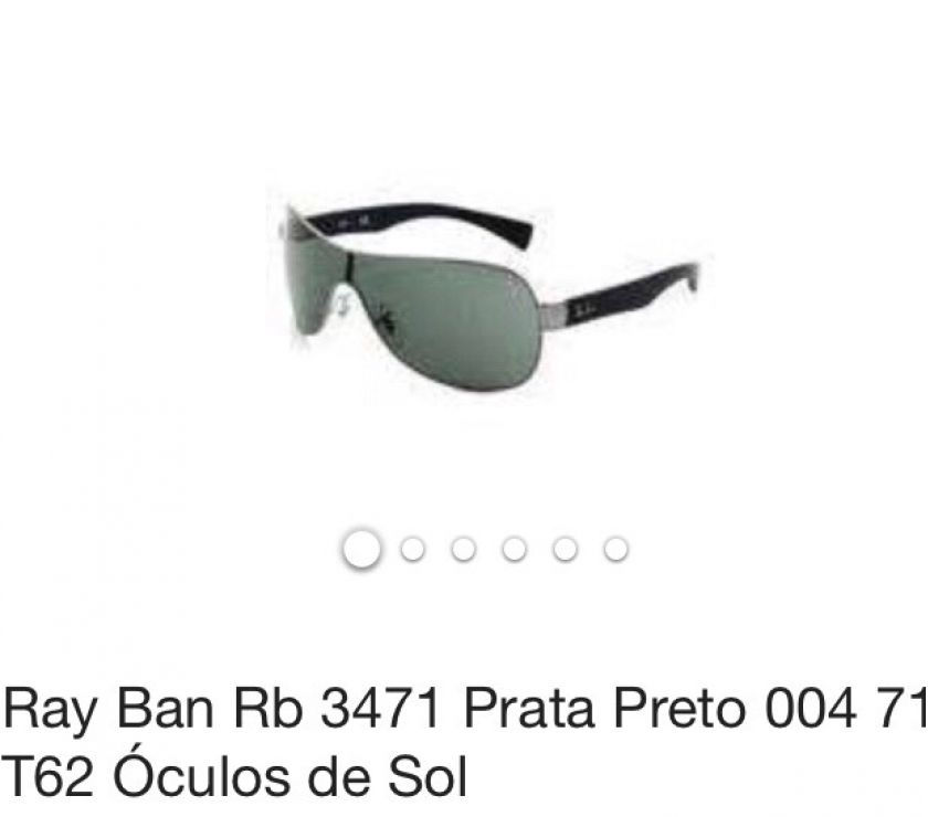 Óculos Ray-Ban modelo  Prata Preto ORIGINAL