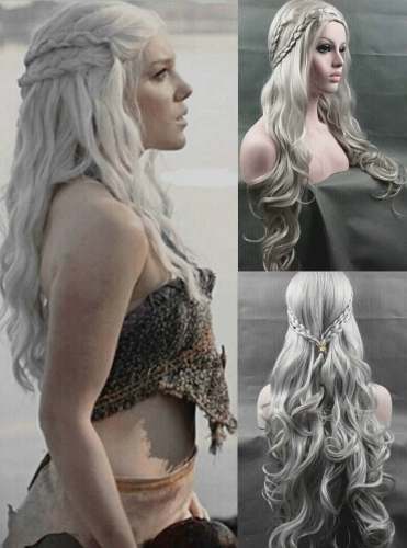 Peruca Cosplay Game Of Thrones Princesa Targaryen Dragao