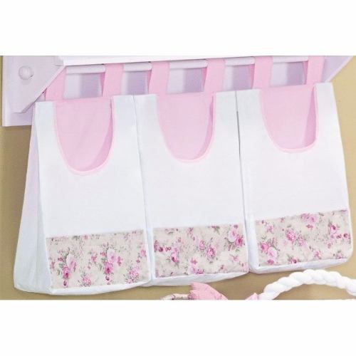 Porta Fraldas Varão 3 Peças Para Menina - Bebê Rosa Luxo