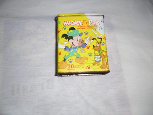 Antiga Lata De Band-aid Mickey E Pals