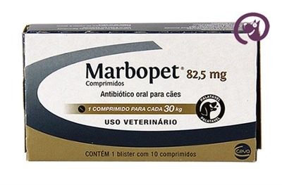 Marbopet 82,5mg Antibiótico Cães 30kg 10 Comp Ceva
