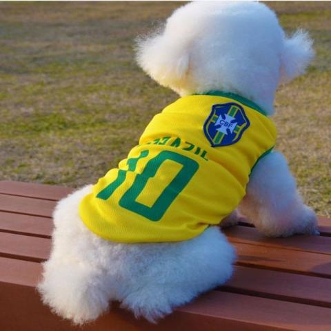 Roupa Pet Cachorro Brasil Camiseta Futebol Time Torcida