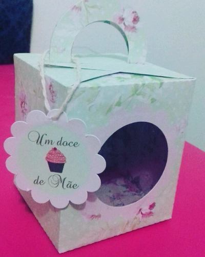Arquivo De Corte Silhouette Caixa Cupcake Dia Das Mães