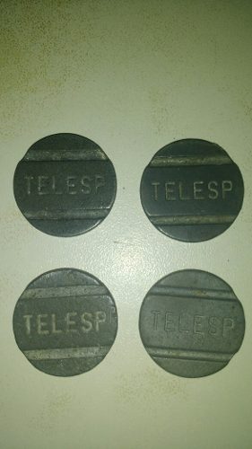 Ficha Antiga Com Distico Da Telesp.