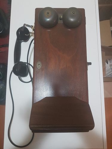 Telefone De Madeira Antigo De Parede, Anos 30