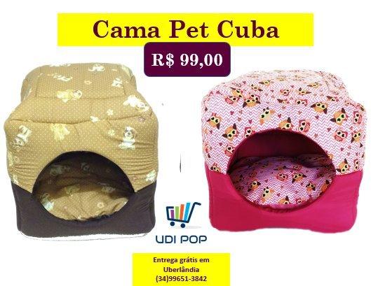Cama Casinha Pet Cuba Cachorro Cães Gatos Vários Estampas