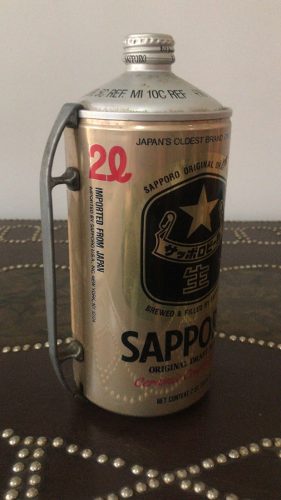 Lata Cerveja Sapporo Japonesa Antiga Rarissima Lacrada 2lts