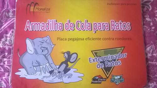 Ratoeira Adesiva - Cola - Visgo. Pega Rato, Barata, Insetos