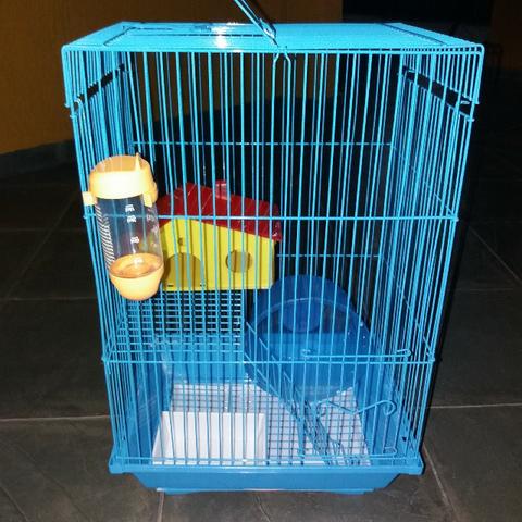 Gaiola Hamster Chinês azul Usada Em Perfeito Estado