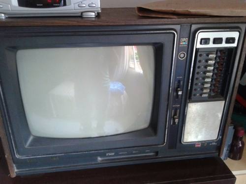 Televisor Antigo Caixa De Madeira